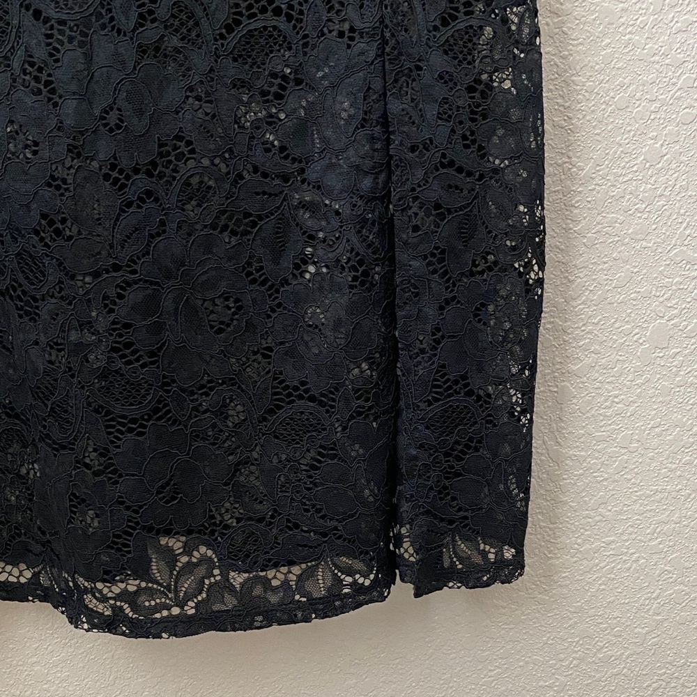 A New Day Black Floral Women's Long Sleeve Midi Lace Dress - (Reduced Price!!!) - Picture 9 of 10